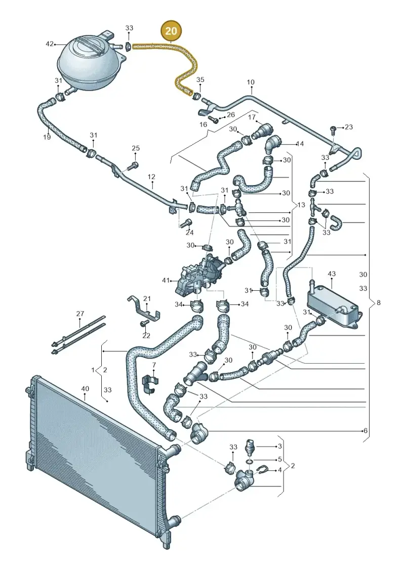 2Q0121447E — SEAT Ibiza FR (2017-) diagram 781121420, position 20