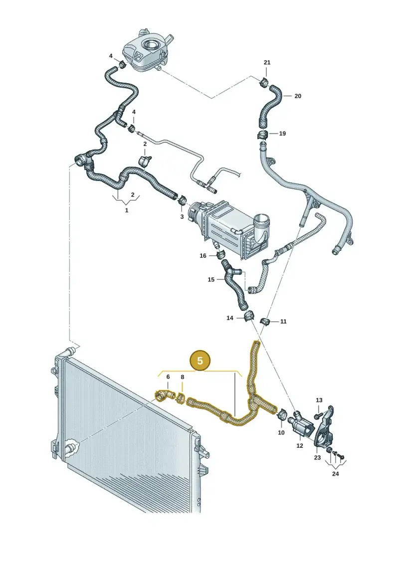 2Q0122051BC — Volkswagen Taigo (2021-2024) diagram 2f0121301, position 5