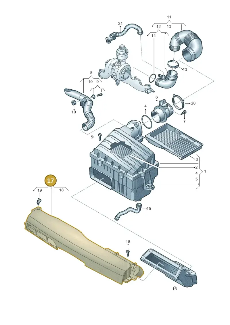 2Q0129509A — SEAT Ibiza (2017-) diagram 837129500, position 17
