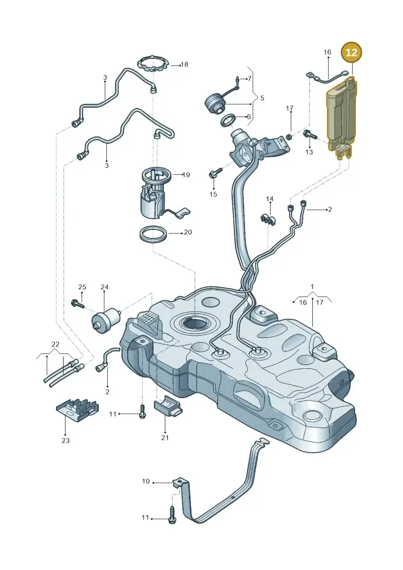 2Q0201801 — Volkswagen Nivus (2020-) diagram 602201400, position 12