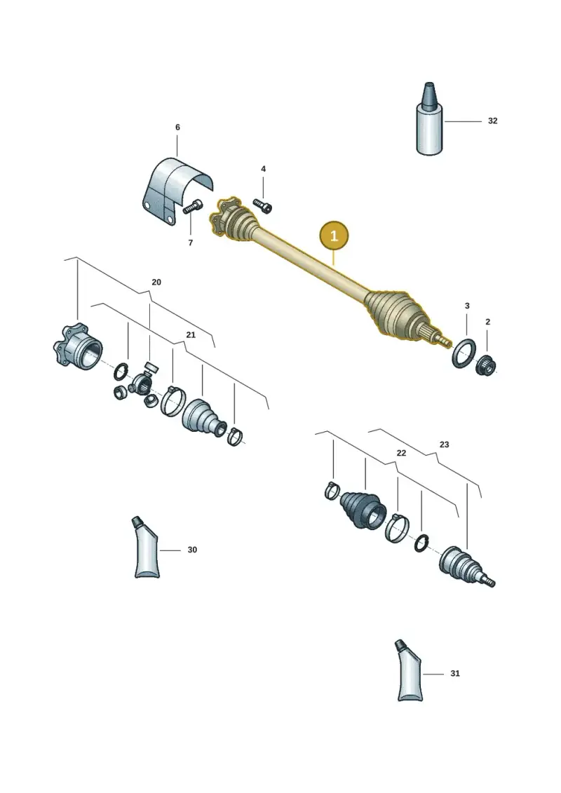 2Q0407271CA — Volkswagen T-Cross 1,0 (2019-) diagram 581407022, position 1