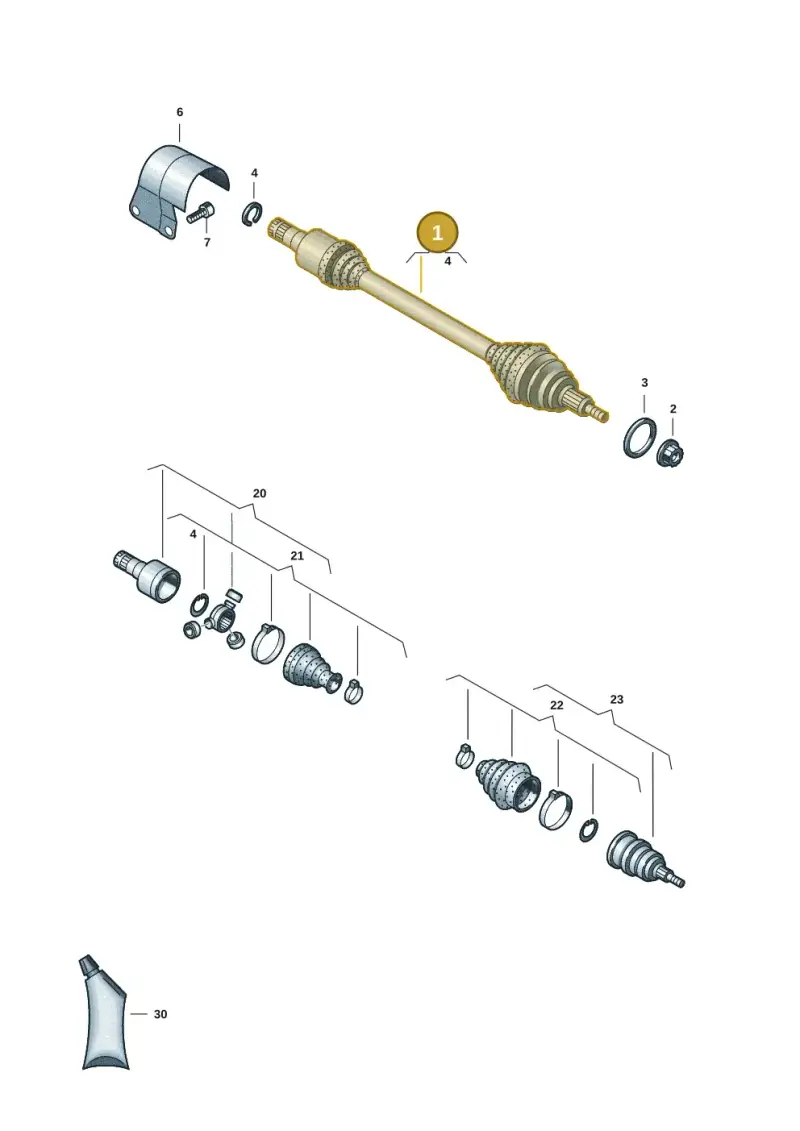 2Q0407271DD — Volkswagen Taigo (2021-2024) diagram 2f0407420, position 1
