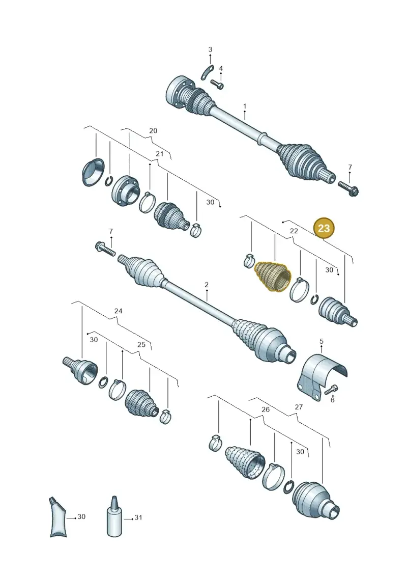 2Q0498099L — Volkswagen Passat Estate (2023-2025) diagram 827407340, position 23