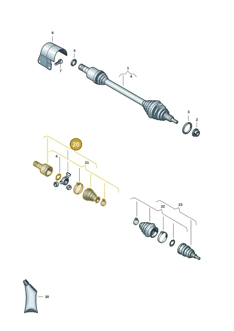 2Q0498103J — Volkswagen Taigo (2021-2024) diagram 2f0407420, position 20