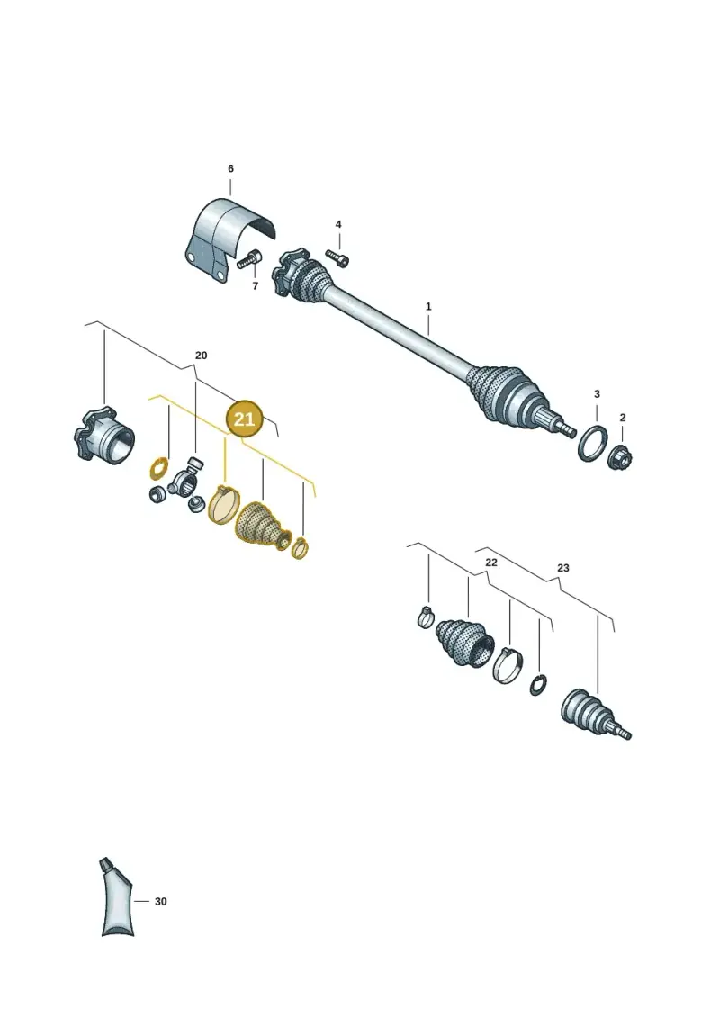 2Q0498201H — Volkswagen Taigo (2021-2024) diagram 2f0407422, position 21