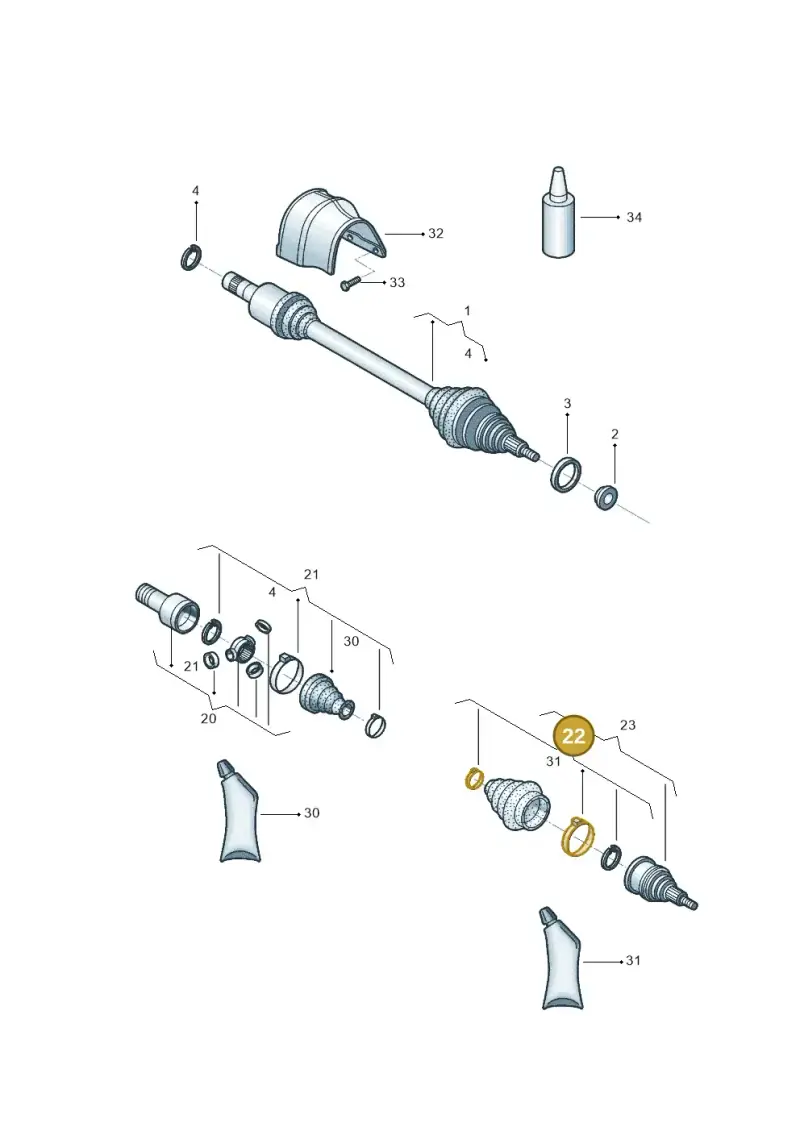 2Q0498203 — Volkswagen Up! 1.0 TSI (2017-2021) diagram 602407200, position 22