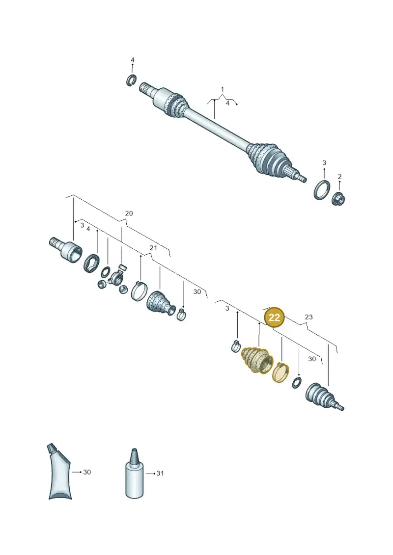 2Q0498203M — Volkswagen Up! 1.0 BlueMotion (2016-2023) diagram 892407200, position 22