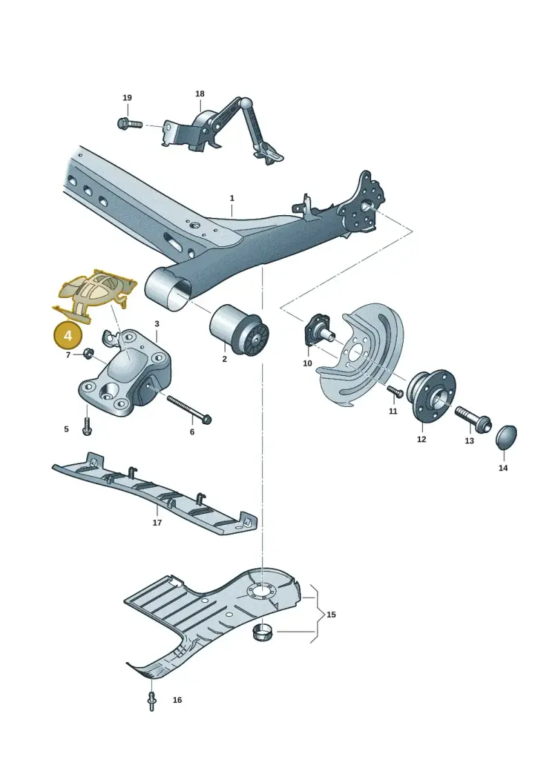 2Q0501476C — Volkswagen T-Cross 1,0 (2018-2024) diagram 2gc505020, position 4