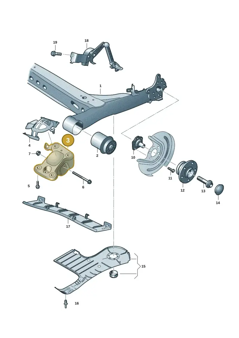 2Q0501545H — Volkswagen T-Cross 1,0 (2018-2024) diagram 2gc505020, position 3