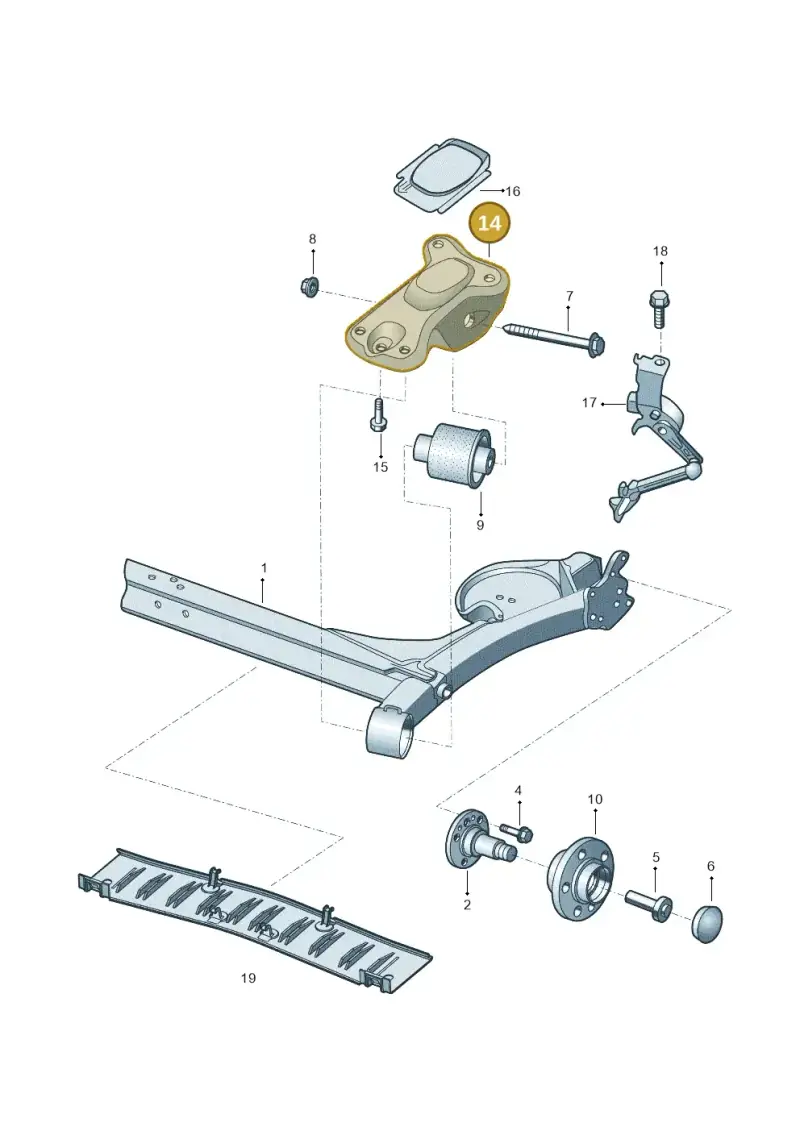 2Q0501545H — Volkswagen GOLF             "ZA." (2005-2007) diagram 581500020, position 14