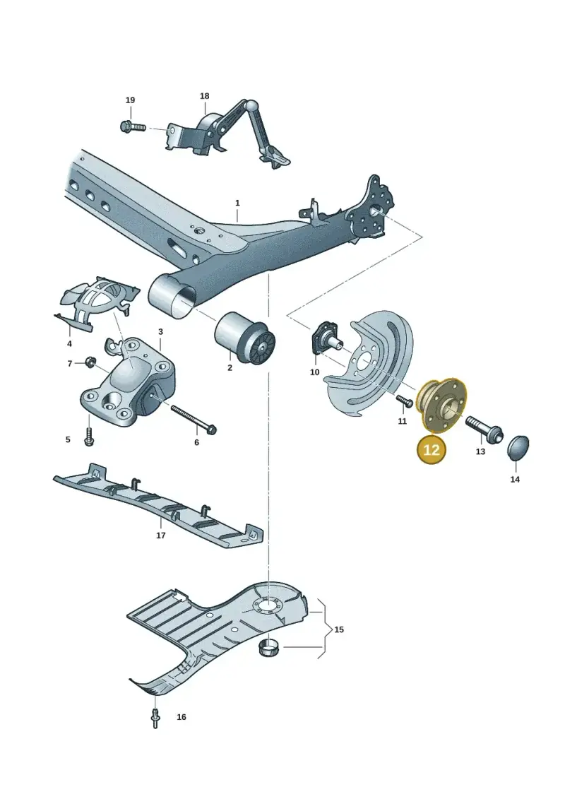 2Q0501611B — Volkswagen T-Cross 1,0 (2018-2024) diagram 2gc505020, position 12
