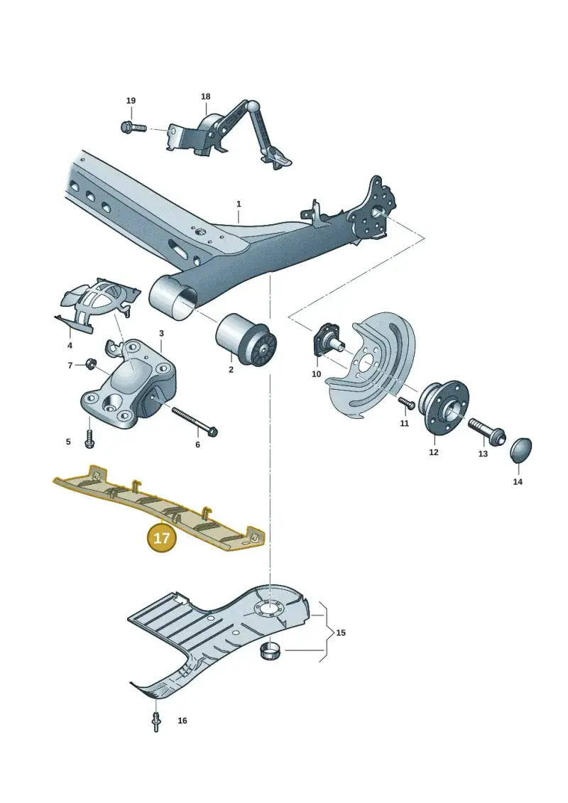 2Q0501715K — Volkswagen T-Cross 1,0 (2018-2024) diagram 2gc505020, position 17