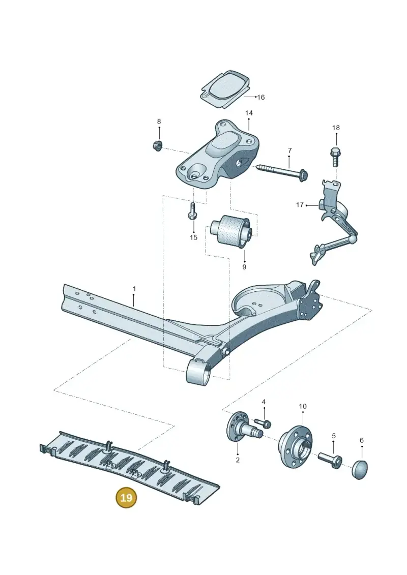 2Q0501715K — Volkswagen T-Cross 1,0 (2019-) diagram 581500020, position 19