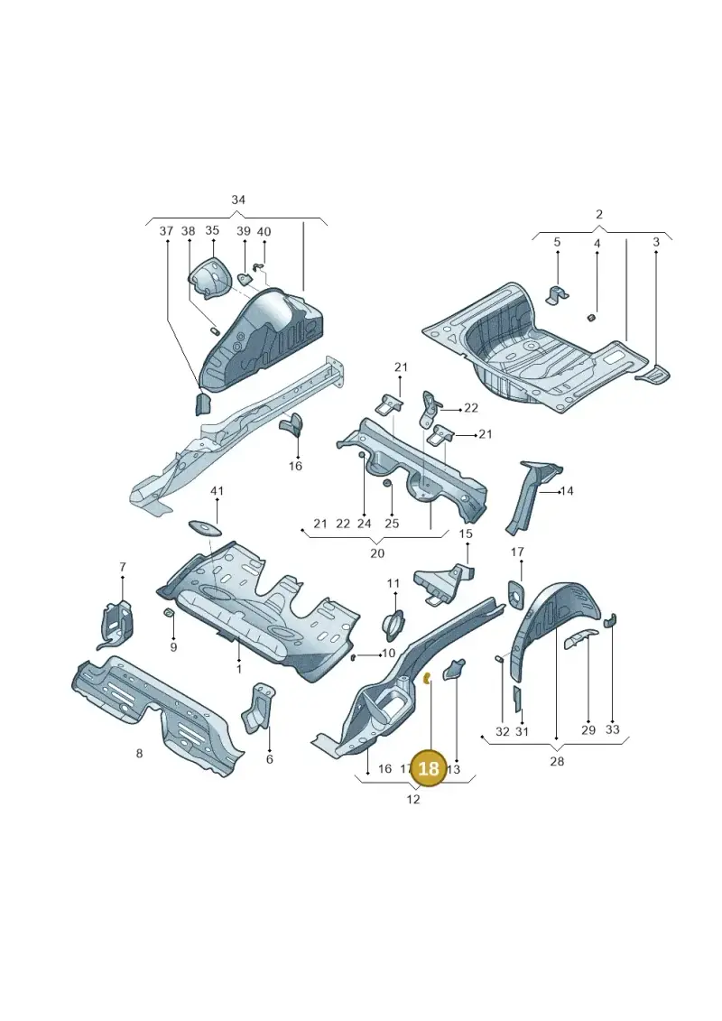 2Q0611793 — Volkswagen Lavida XR (2023-) diagram 574803100, position 18