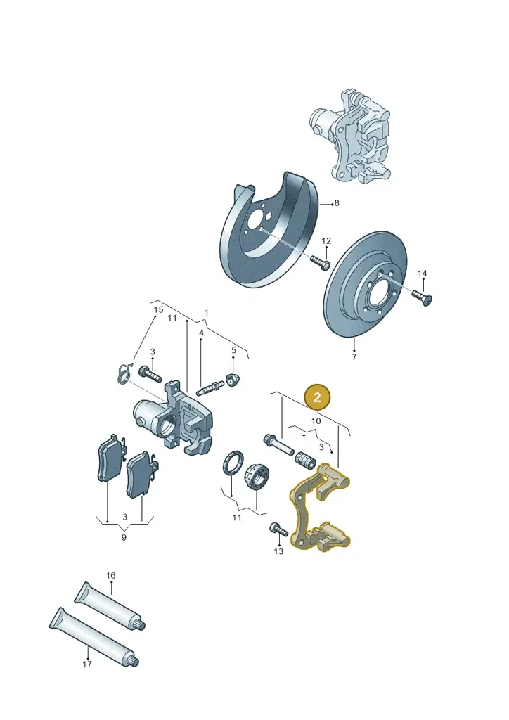 2Q0615425 — Volkswagen Taigo (2021-2024) diagram 792615600, position 2