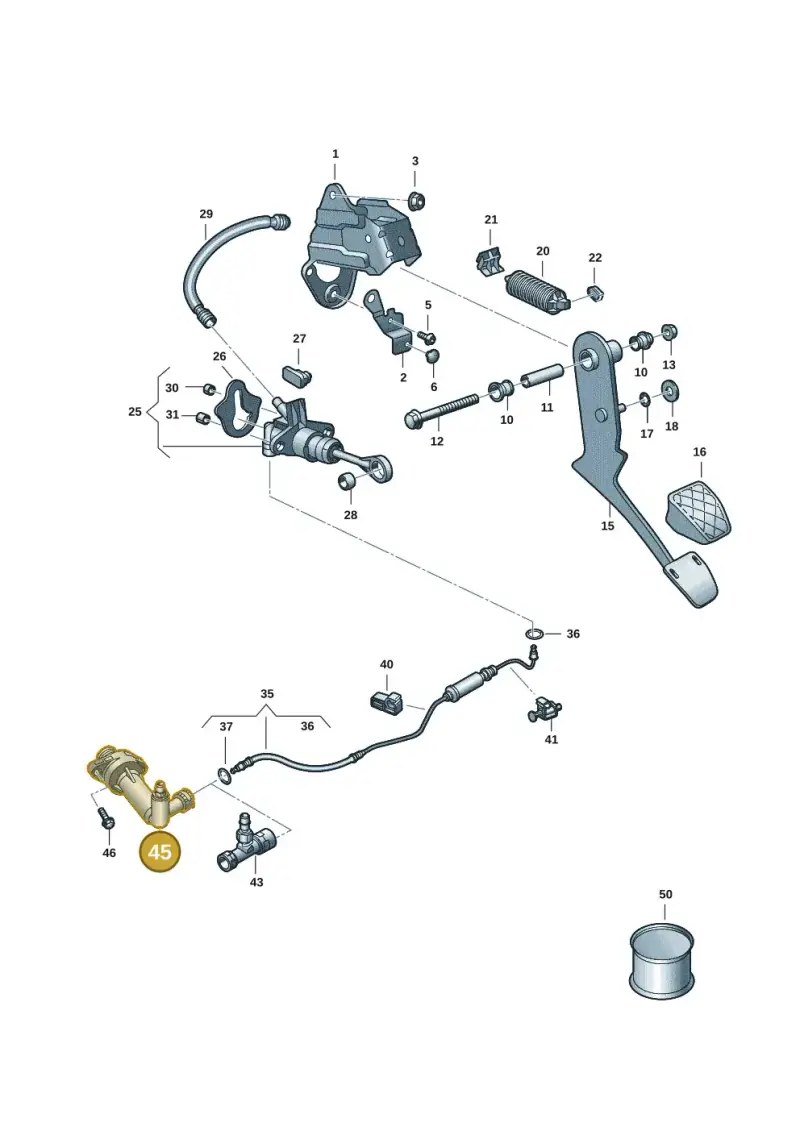2Q0721261C — Skoda Kushaq (2021-) diagram 62i721250, position 45