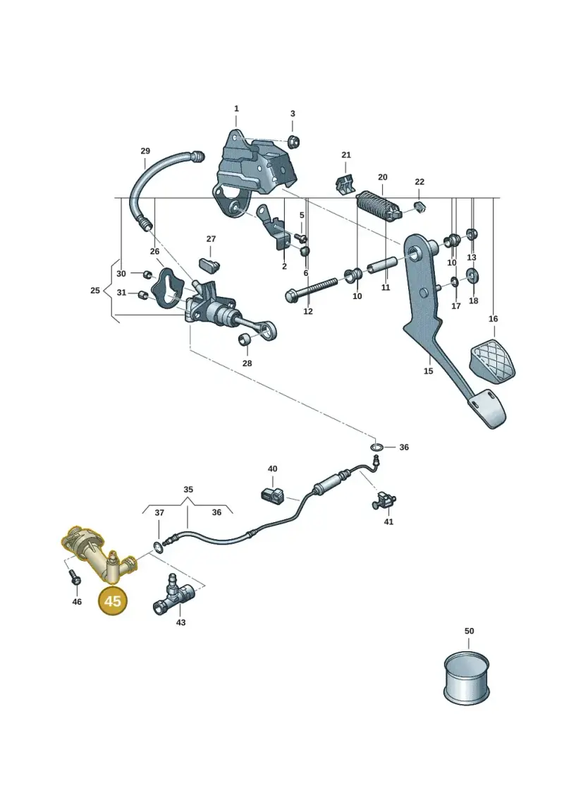 2Q0721261E — Volkswagen Virtus 1,0 (2022-) diagram 62i721250, position 45