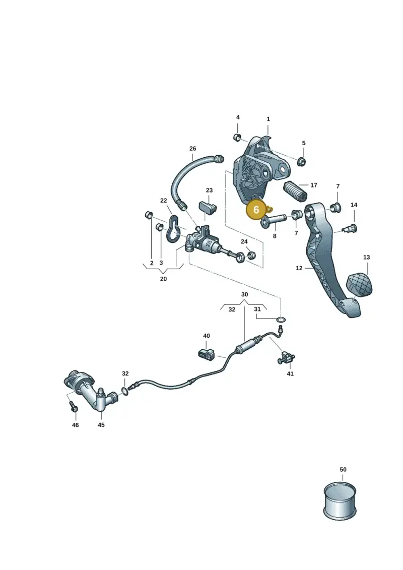 2Q0721381 — Volkswagen Taigo (2021-2024) diagram 2f0721000, position 6