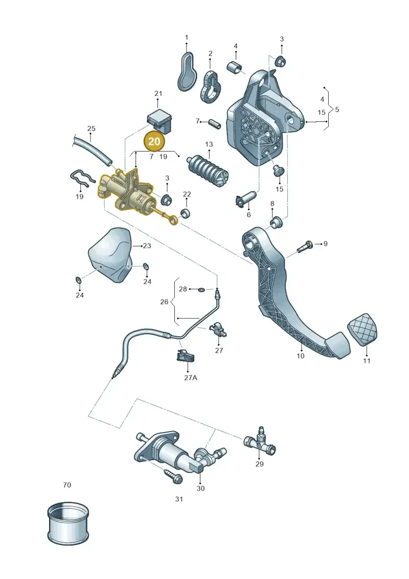 2Q0721405C — SEAT Arona (2017-) diagram 835721250, position 20