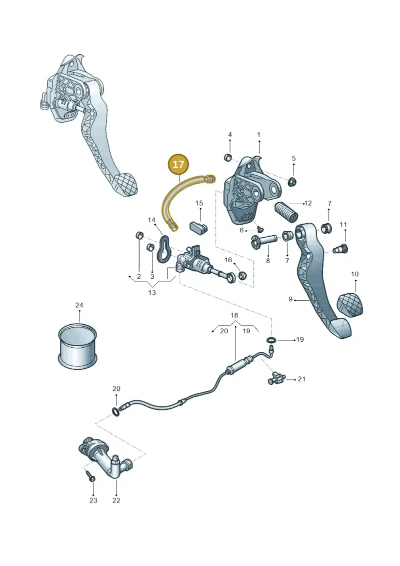 2Q0721453B — Volkswagen Polo Track (2023-) diagram 581721025, position 17