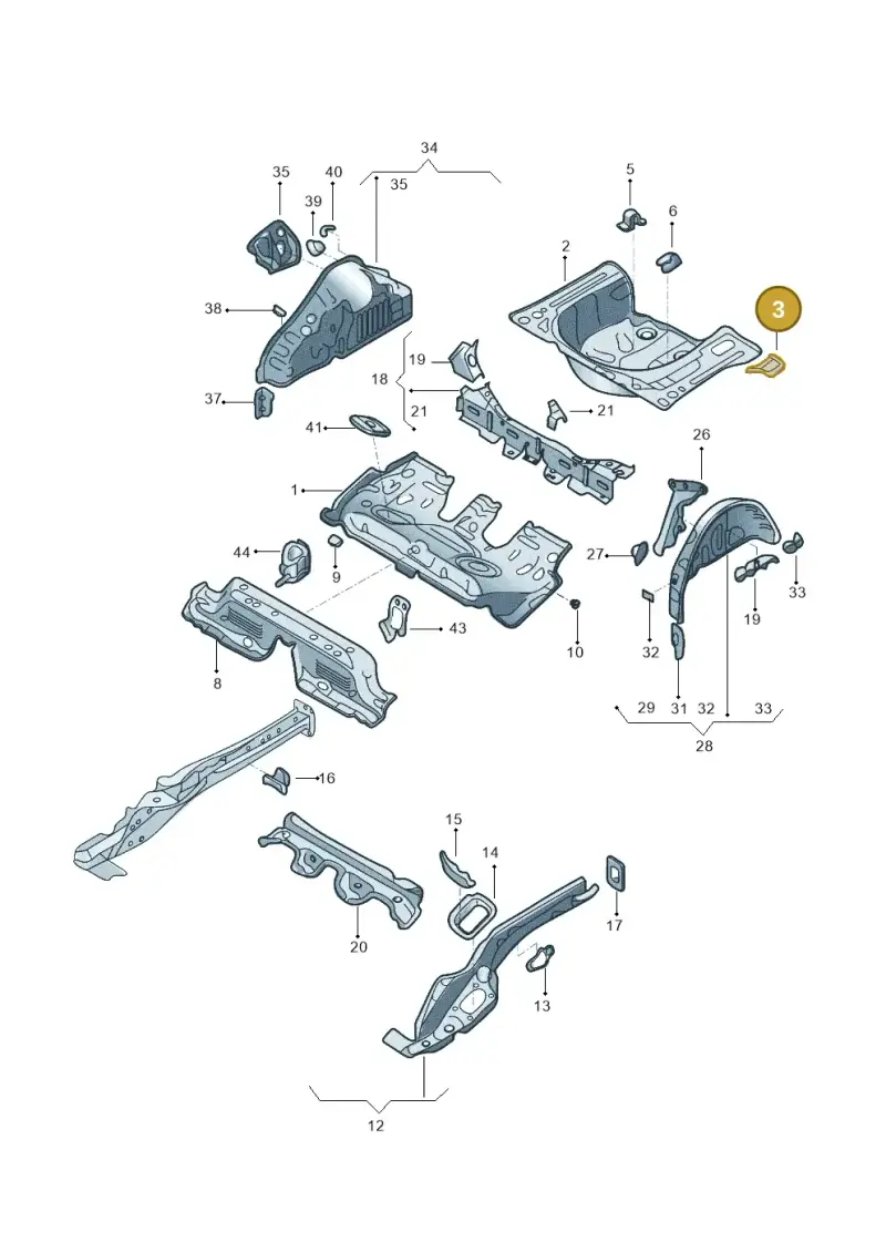 2Q0802091 — Volkswagen T-Cross 1,0 (2019-) diagram 581803100, position 3