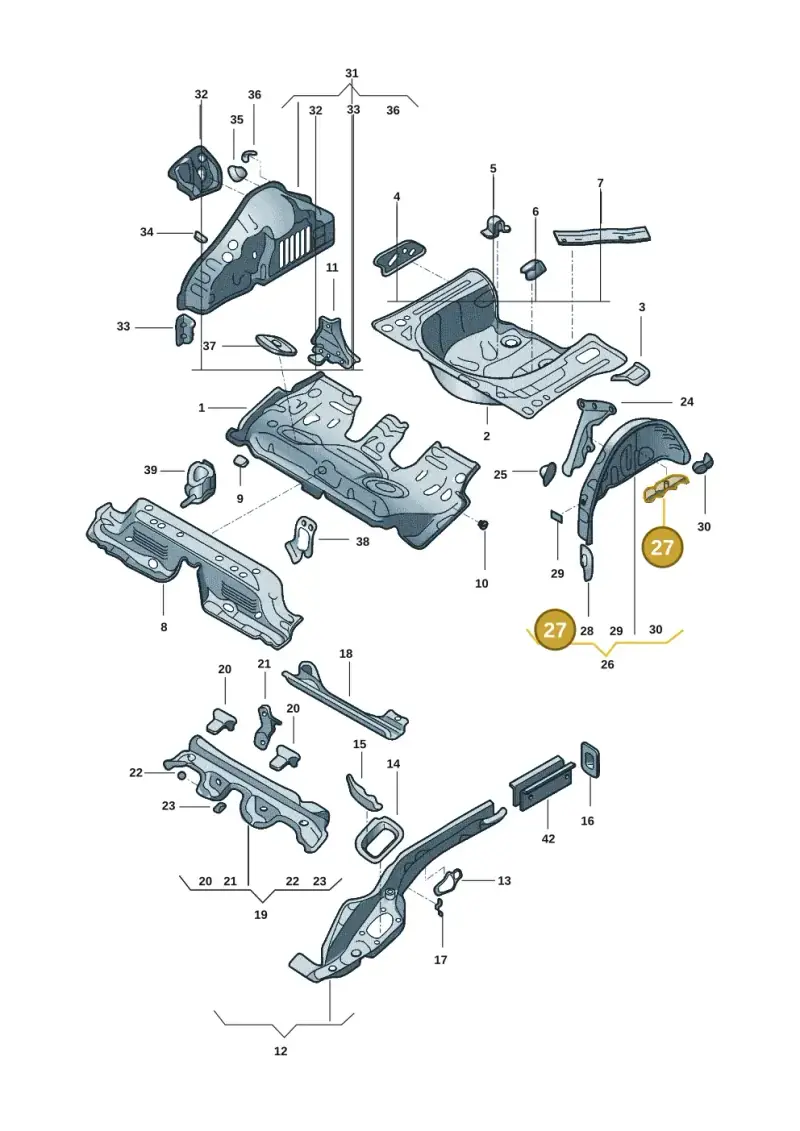 2Q0802191 — Volkswagen Nivus (2020-) diagram 67b803010, position 27