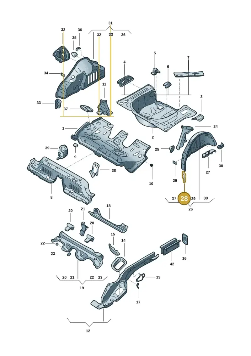2Q0802397 — Volkswagen Nivus (2020-) diagram 67b803010, position 28