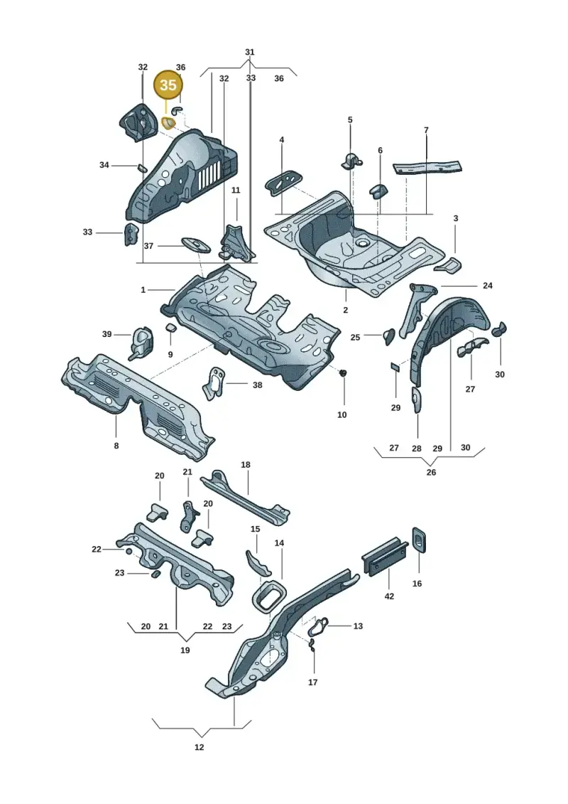 2Q0803262 — Volkswagen Nivus (2020-) diagram 67b803010, position 35