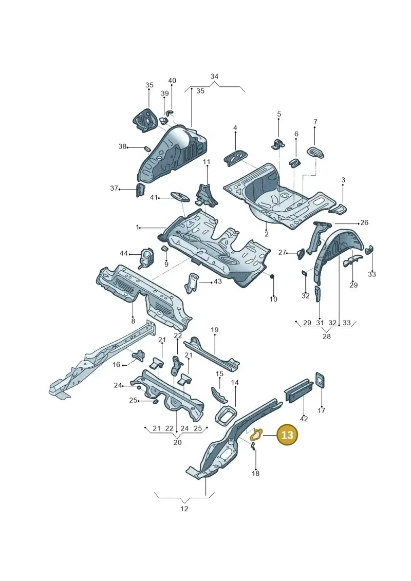 2Q0803458 — Volkswagen Polo Track (2023-) diagram 602803100, position 13