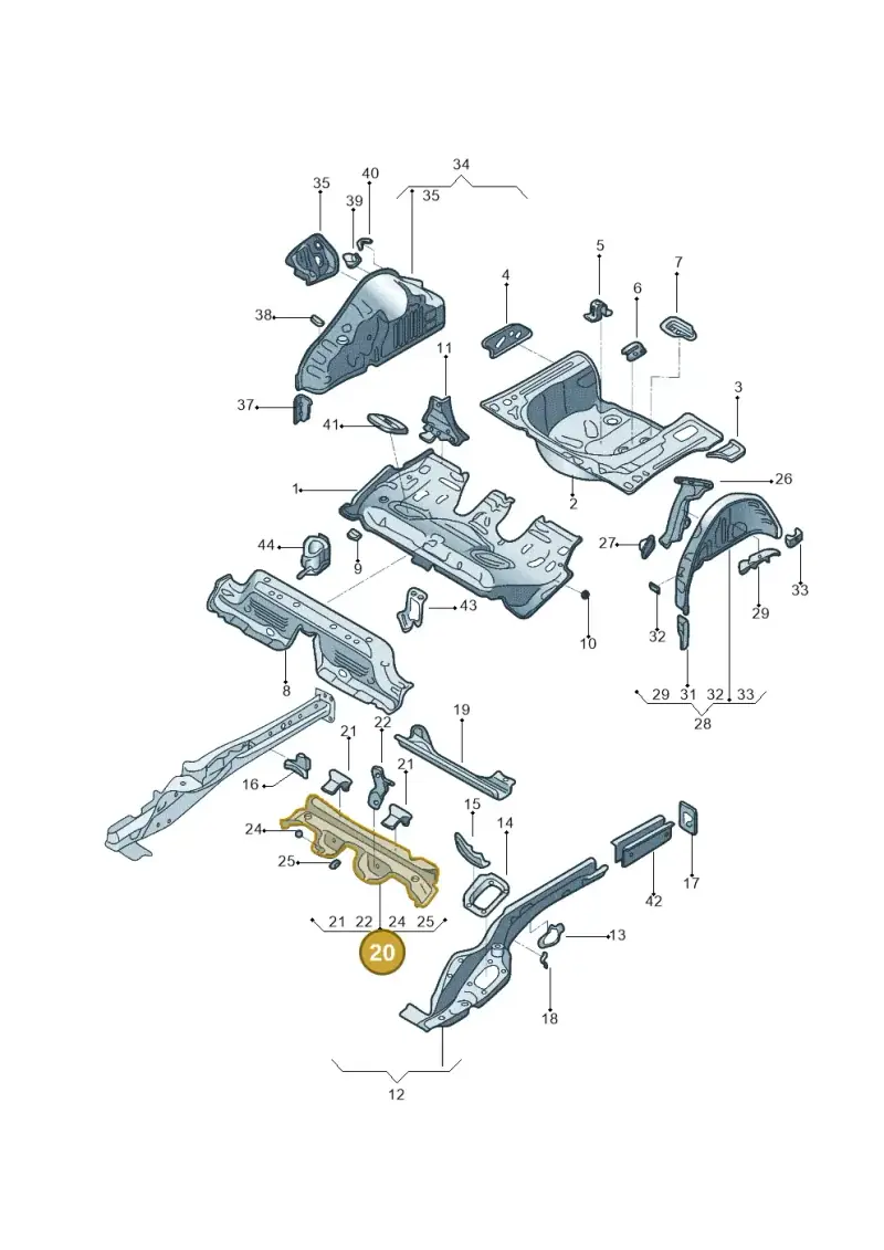 2Q0803531A — Volkswagen Polo Track (2023-) diagram 602803100, position 20