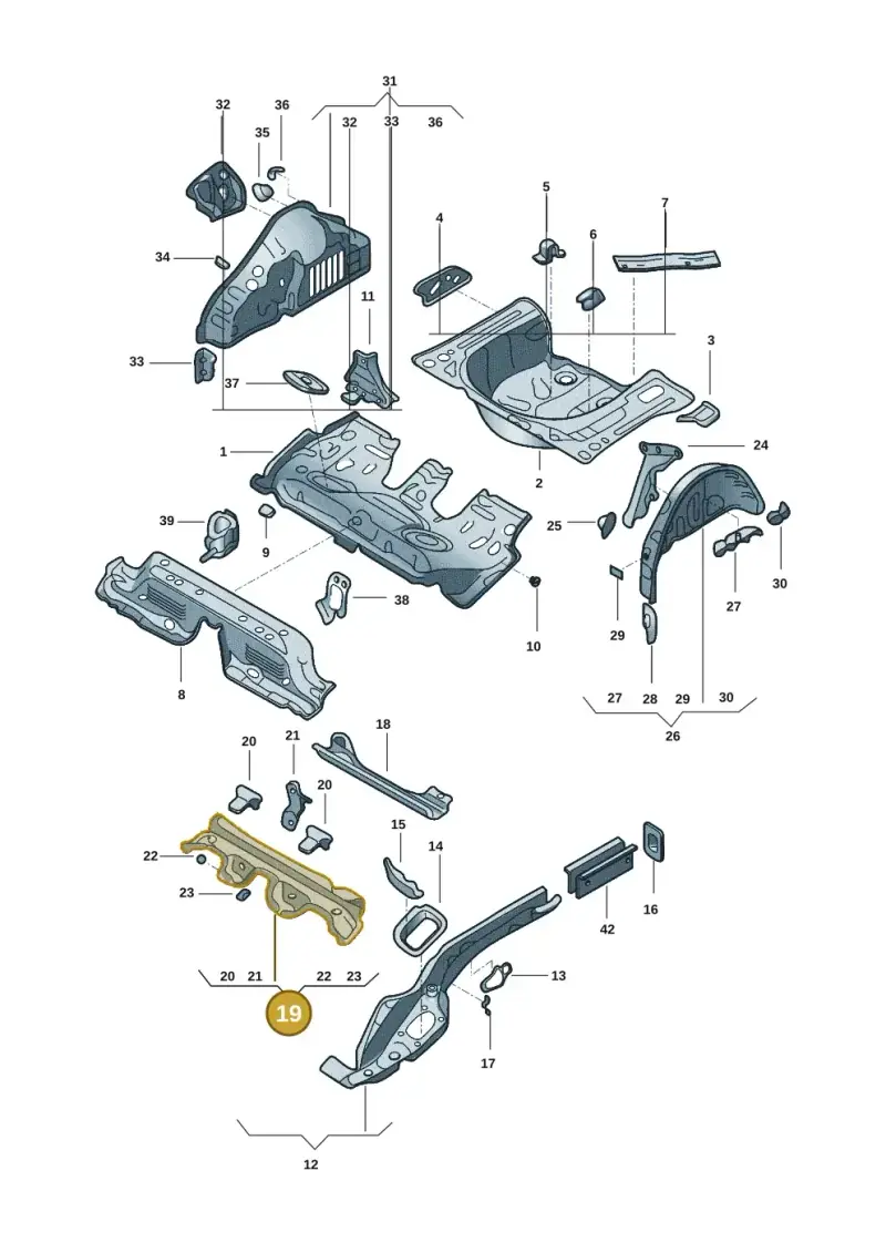 2Q0803531A — Volkswagen Nivus (2020-) diagram 67b803010, position 19