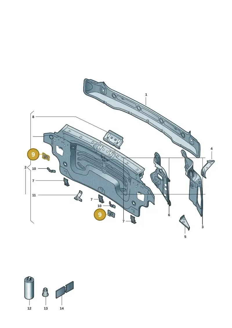 2Q0803849C — Volkswagen ID.3 Pro (2019-2024) diagram 10a813000, position 9