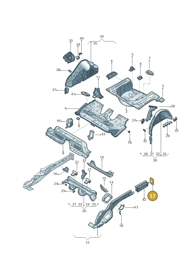 2Q0804473 — Volkswagen Polo Track (2023-) diagram 602803100, position 17