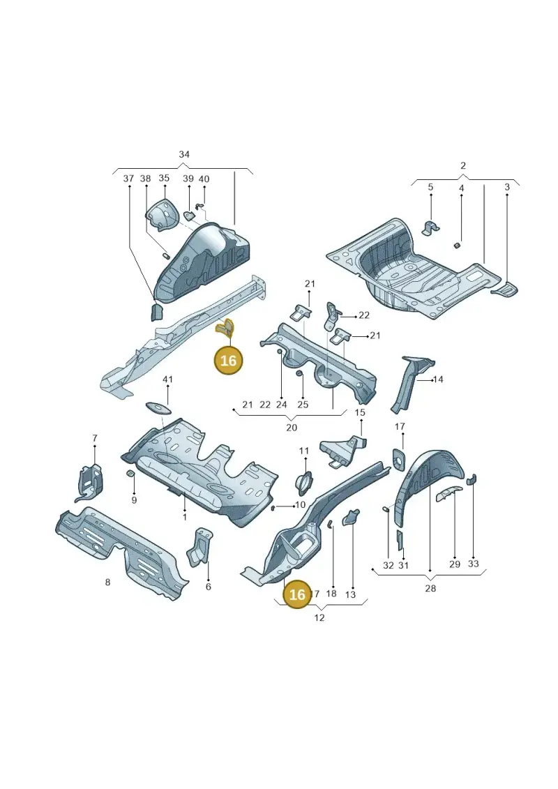 2Q0804796 — Volkswagen Polo (2019-) diagram 574803100, position 16