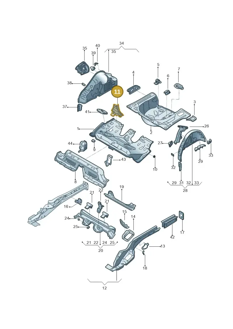 2Q0813173 — Volkswagen Polo Track (2023-) diagram 602803100, position 11