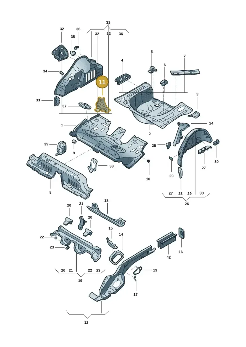 2Q0813174 — Volkswagen Nivus (2020-) diagram 67b803010, position 11