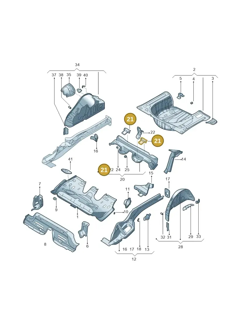 2Q0813545 — Volkswagen Lavida XR (2023-) diagram 574803100, position 21