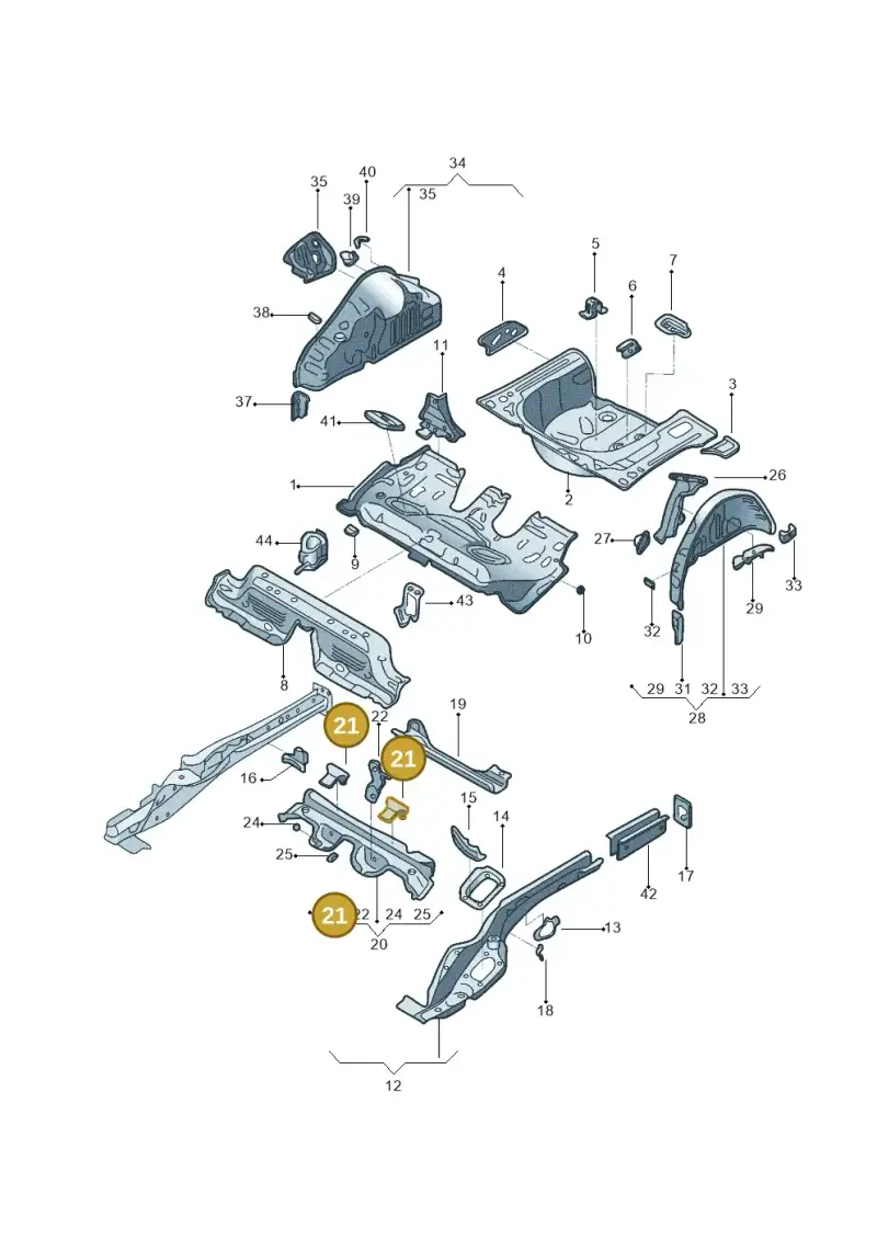 2Q0813545 — Volkswagen Polo Track (2023-) diagram 602803100, position 21