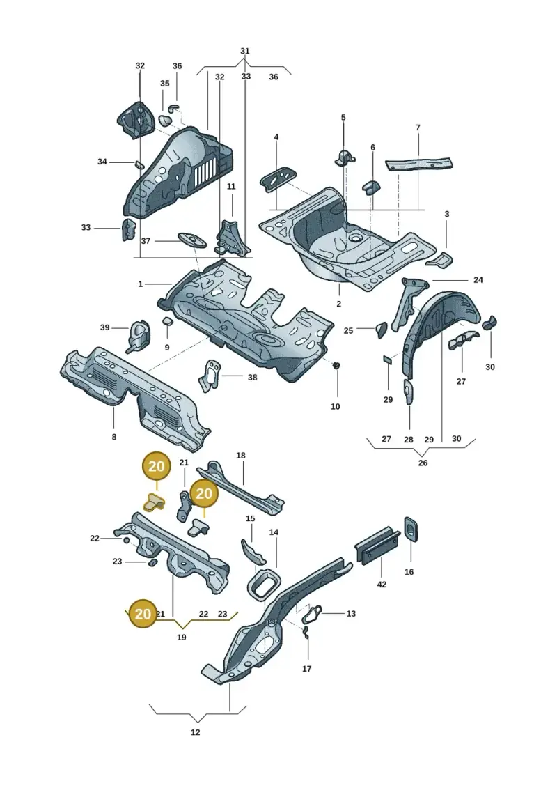2Q0813545 — Volkswagen Nivus (2020-) diagram 67b803010, position 20