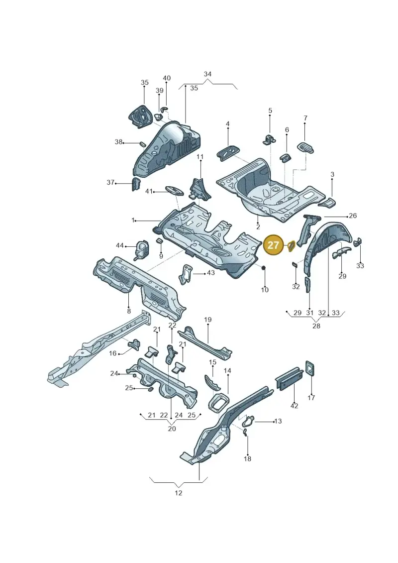 2Q0813722C — Volkswagen Polo Track (2023-) diagram 602803100, position 27