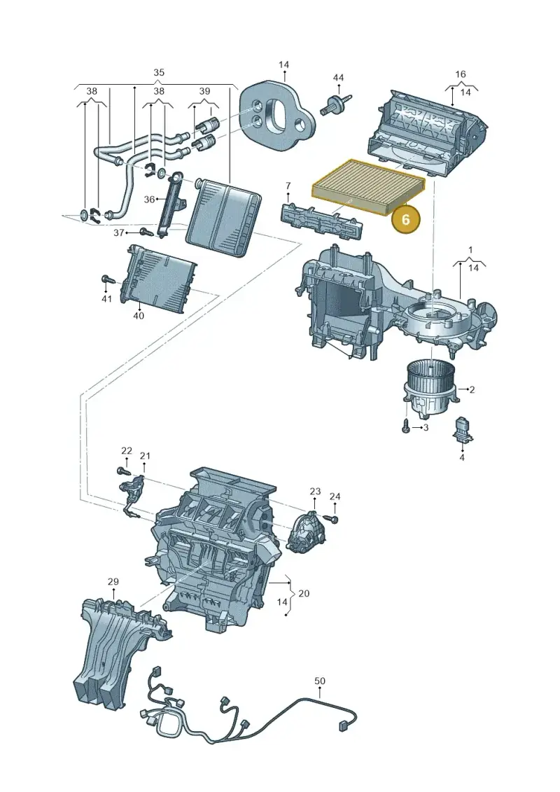 2Q0819669 — Volkswagen T-Cross 1,0 (2018-2024) diagram 587819100, position 6