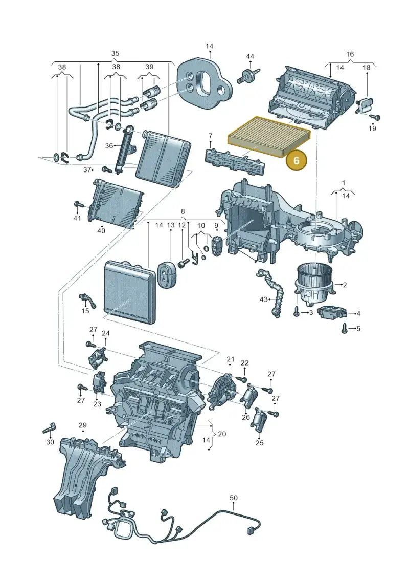 2Q0819669 — Volkswagen T-Cross 1,0 (2018-2024) diagram 587820200, position 6