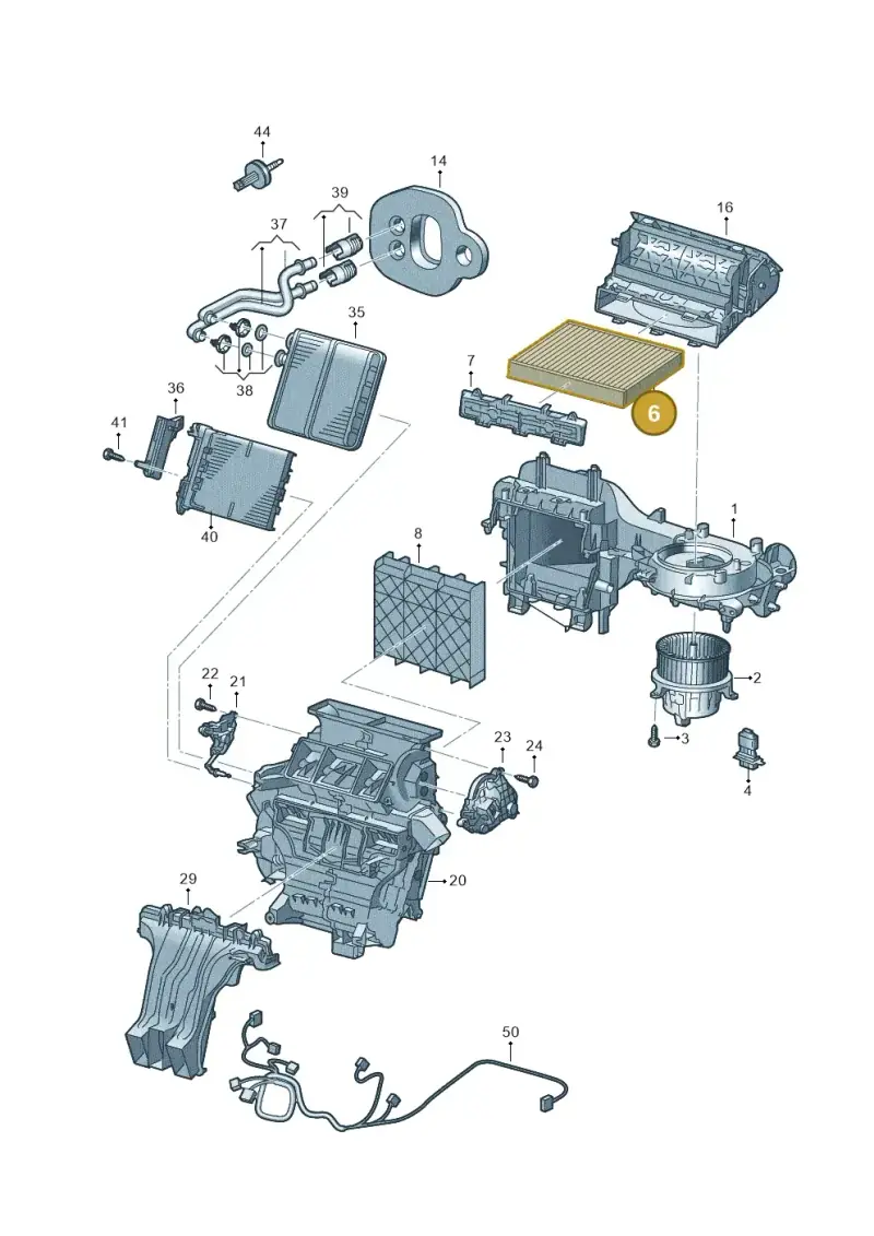 2Q0819669 — Volkswagen T-Cross 1,0 (2018-2024) diagram 837819100, position 6