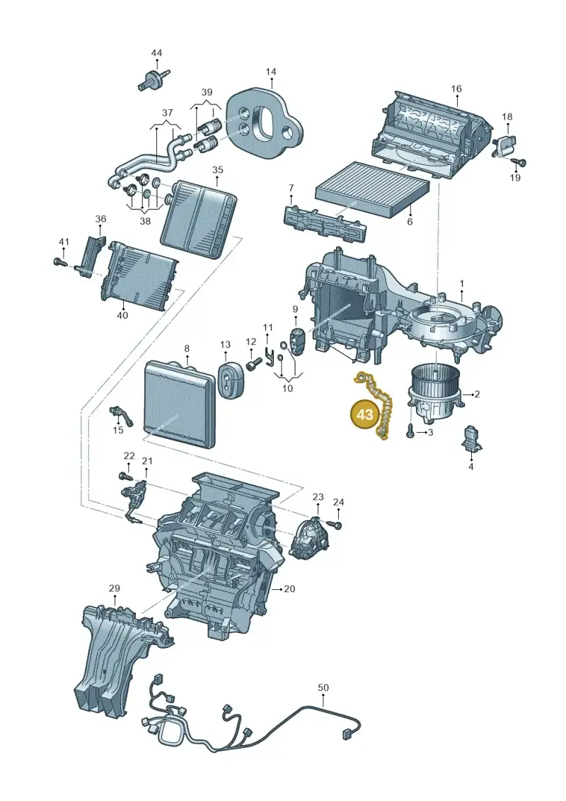 2Q0820127A — Volkswagen Taigo (2021-2024) diagram 837820100, position 43