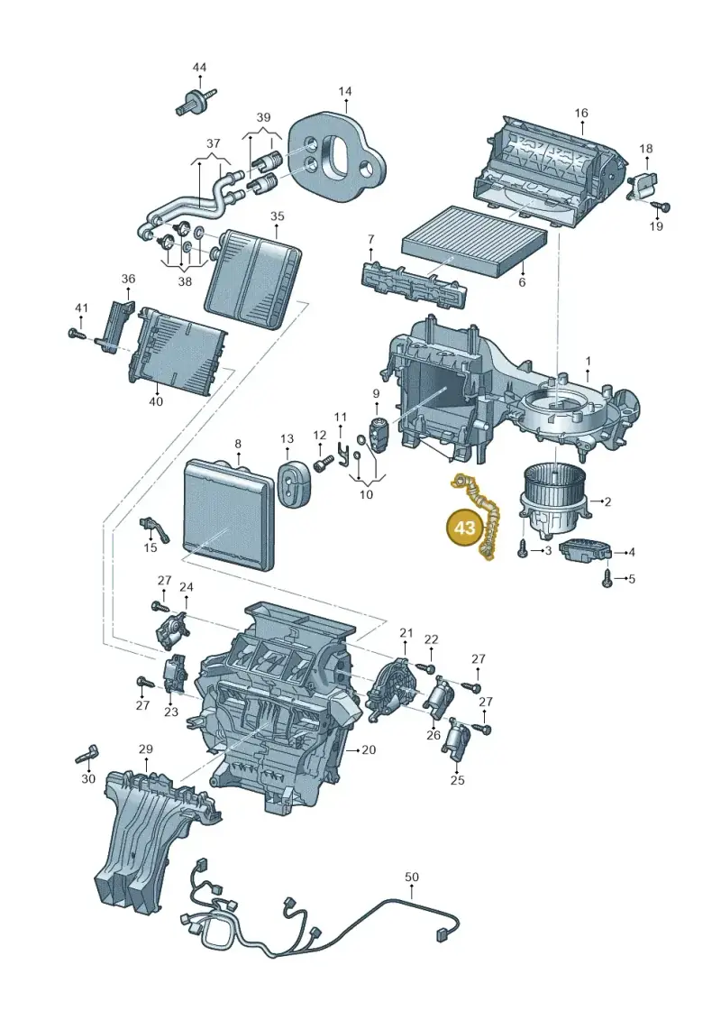 2Q0820127A — Volkswagen Taigo (2021-2024) diagram 837820200, position 43