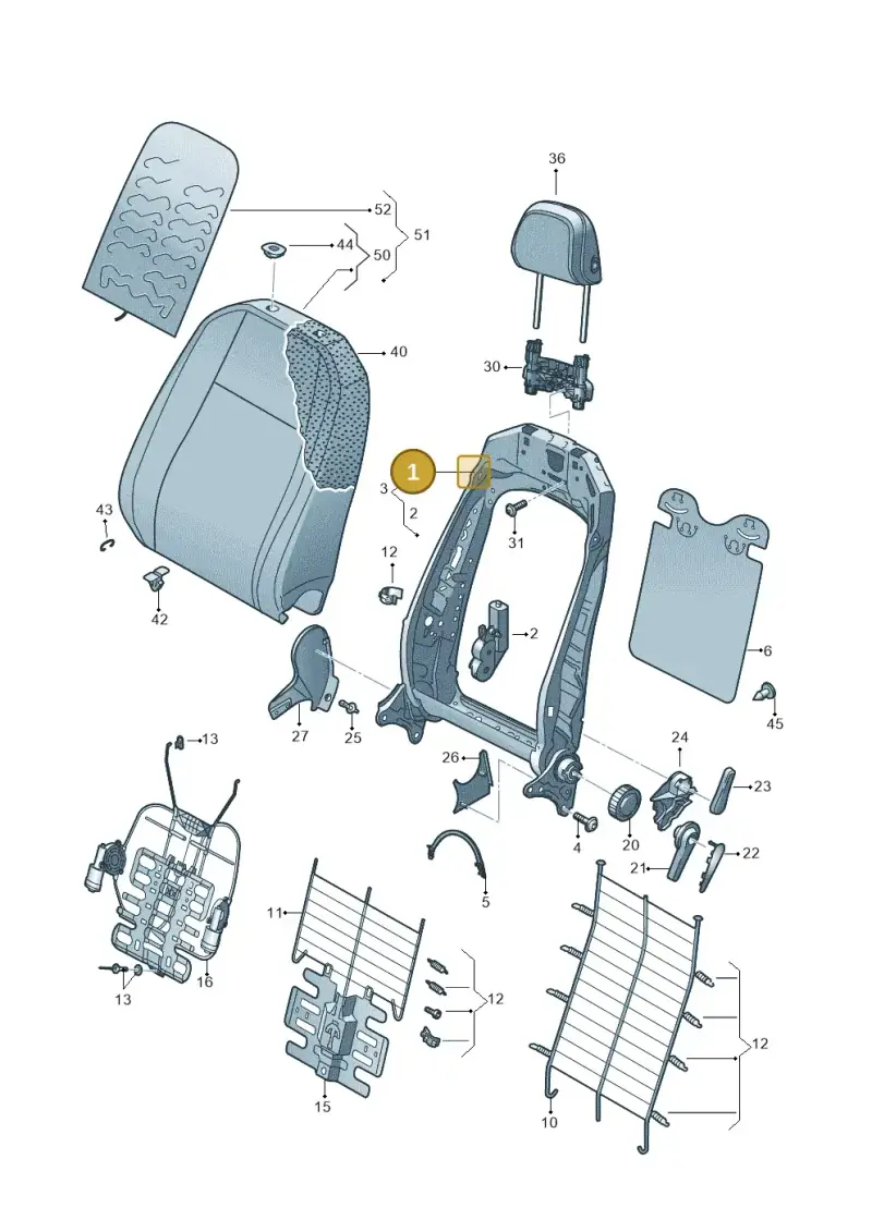 2Q0881046A — Volkswagen Tiguan 2.0 4Motion (2016-2024) diagram 884881600, position 1