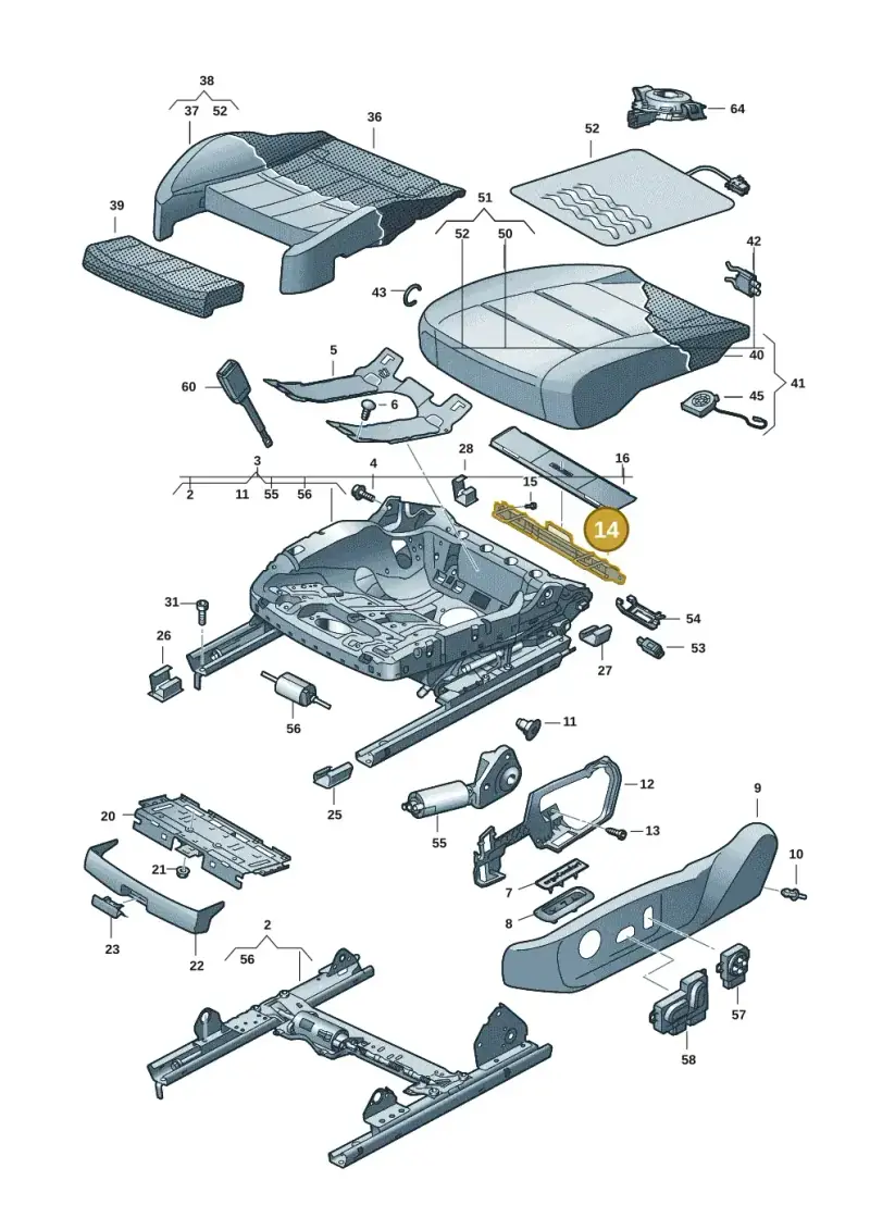 2Q0881545 — Volkswagen ID.7 Limousine Pro (2023-) diagram 14b881100, position 14