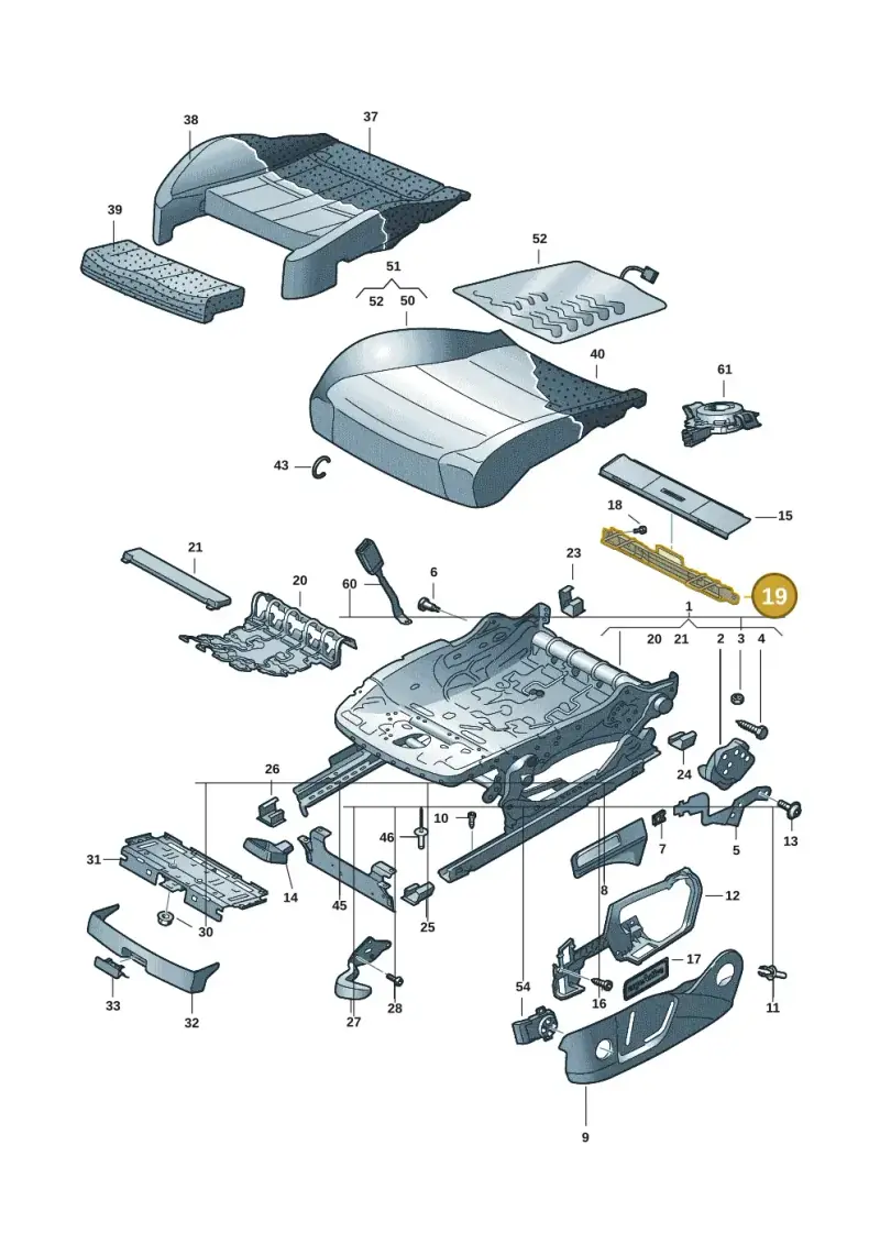 2Q0881545 — Volkswagen Passat estate (2023-) diagram 3j0881000, position 19
