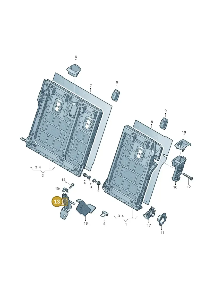 2Q0886187 — Volkswagen Taigo (2021-2024) diagram 837885700, position 13