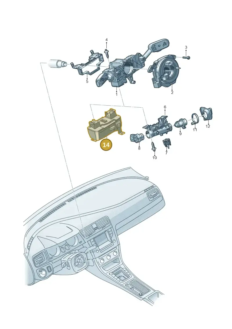 2Q0905861A — Skoda Fabia (2021-2022) diagram 584905070, position 14